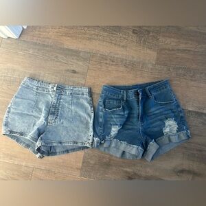 Bundle: two pairs of jean shorts.